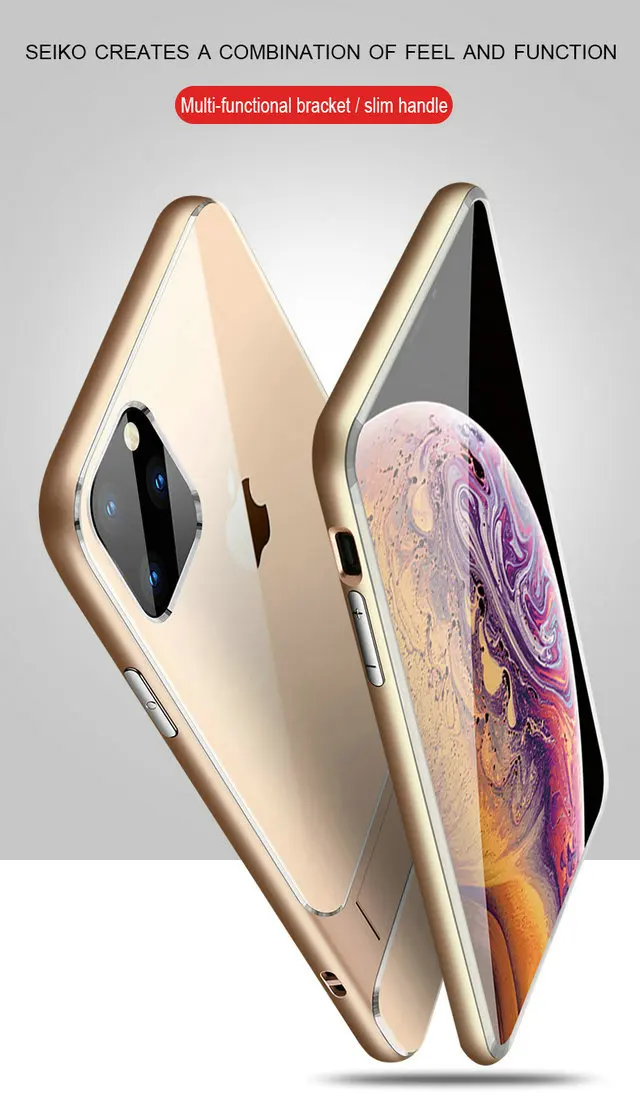 Кронштейн оболочки для Apple iPhone 11 Pro 11 Pro Max чехол для телефона Роскошный тонкий чехол на заднюю панель телефона для Coque iPhone 11 Pro Max чехол iPhone11 кожа
