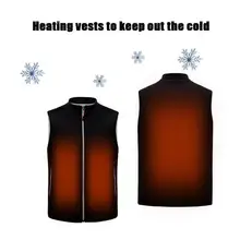 Зимний нагревательный жилет с зарядкой от usb, куртка, электрическая термальная одежда, жилет для женщин и мужчин, Открытый Кемпинг, Велоспорт
