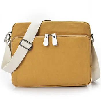 

Personalized fashion small square bag shoulder messenger portable zipper canvas stitching simple all-match bag