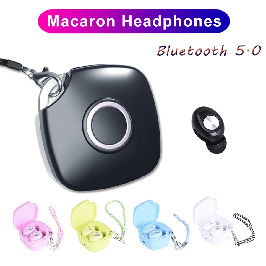 Модные Macaron TWS 5,0 Bluetooth наушники беспроводные наушники HIFI 6D бас стерео гарнитура с микрофоном