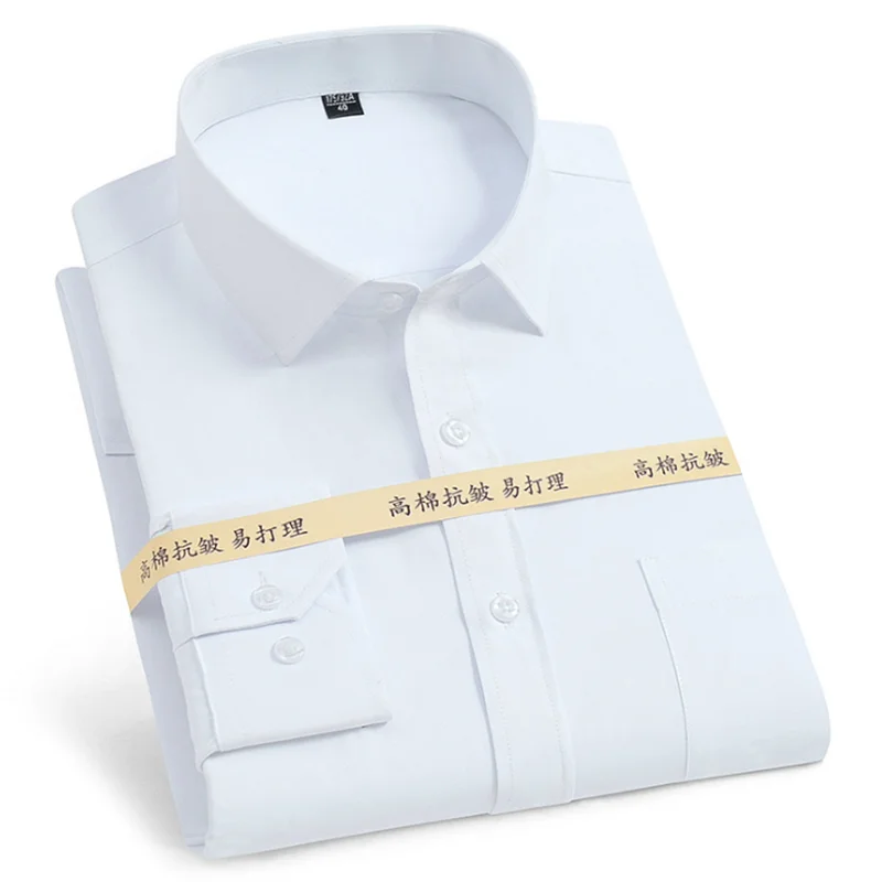 Мужская одежда с длинным рукавом, однобортные рубашки Camisa, дышащая удобная деловая рабочая одежда высокого качества