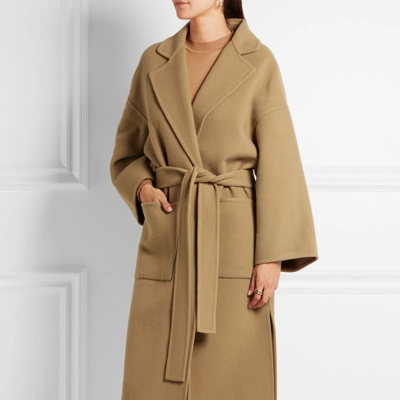 2020 коричневые модные офисные женские зимние шерстяные пальто ветровка 044|Пальто|