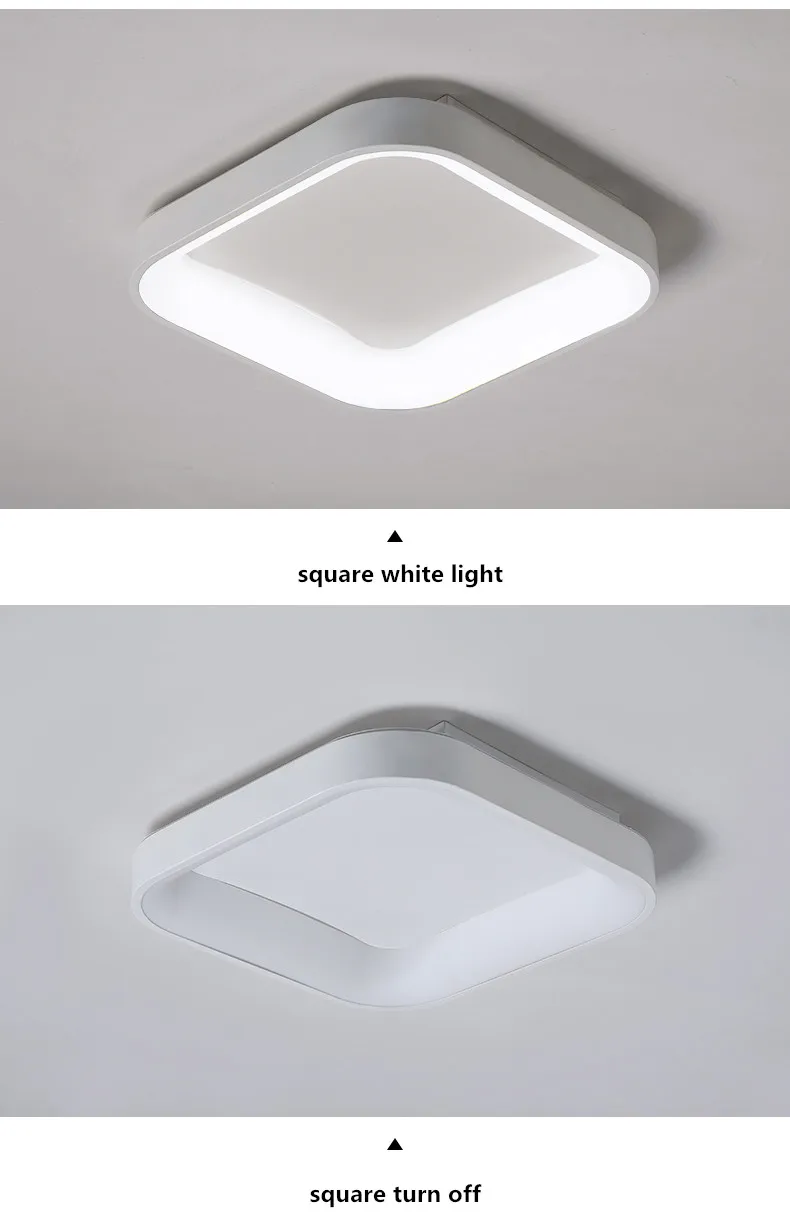 Современная минимализм Led белая Потолочная люстра/серая металлическая спальня Диммируемый светодиодный потолочный светильник, люстра Luminarias Lamparas светильники