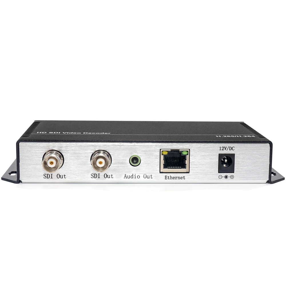  Hd 3G Sdi Decoder Ip Streaming per La HD-SDI 3G-SDI Video Audio Decoder H.265 H.264 Udp Rtmp Rtsp H