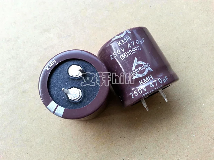 1 шт/2 шт 470 мкФ 250V SAMYOUNG KMH серия 30x30 мм 250V470uF биполярные электролитические конденсаторы