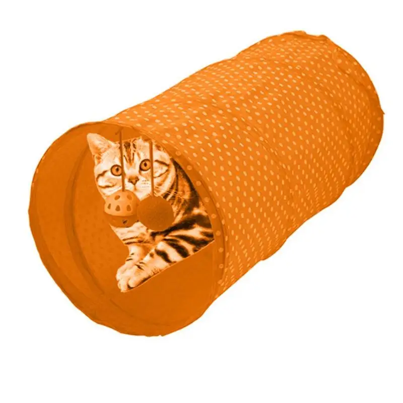 Кошачий туннель для кошек, игрушка для игры в туннель, котенок, кошачьи игрушки, кошачья пещера, полиэфирное волокно, кошачьи игры, туннельные трубы, Рождественский Декор
