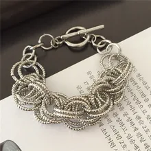 Повседневный много связанный круг браслет Специальный корпус из золота или родия цвет покрытие браслет украшение для рук ювелирные изделия