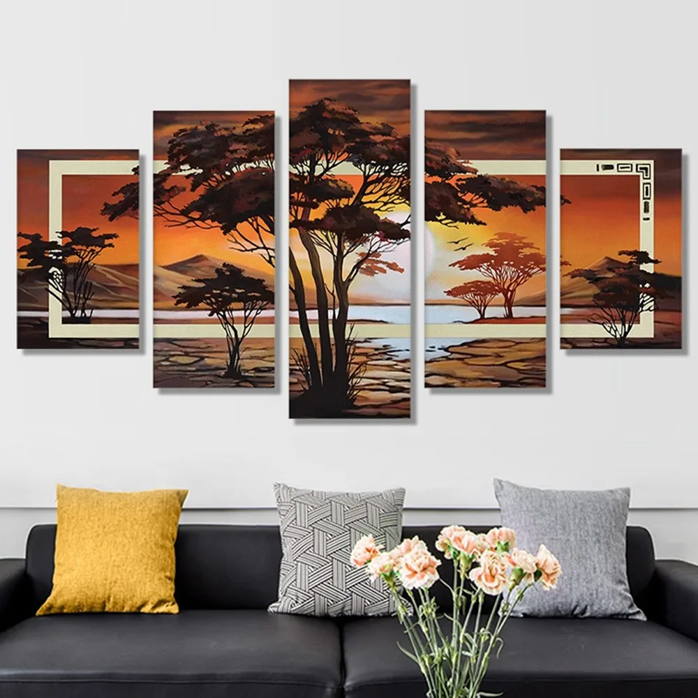 

Cross Stitch Diamond Painting Creative DIY Five Together Landscape Diamond Painting Home Decoration Accessories