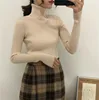 Women Turtleneck Sweaters Autumn Winter Korean Slim Pullover Women Basic Tops Casual Soft Knit Sweater Soft Warm Jumper 3
