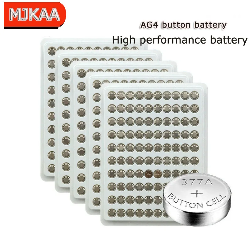 Поставщик продает дешевые 500 шт AG4 1,5 V Кнопочная батарея LR626 377 SR626W 177 Кнопочная батарея часов игрушка Электроника