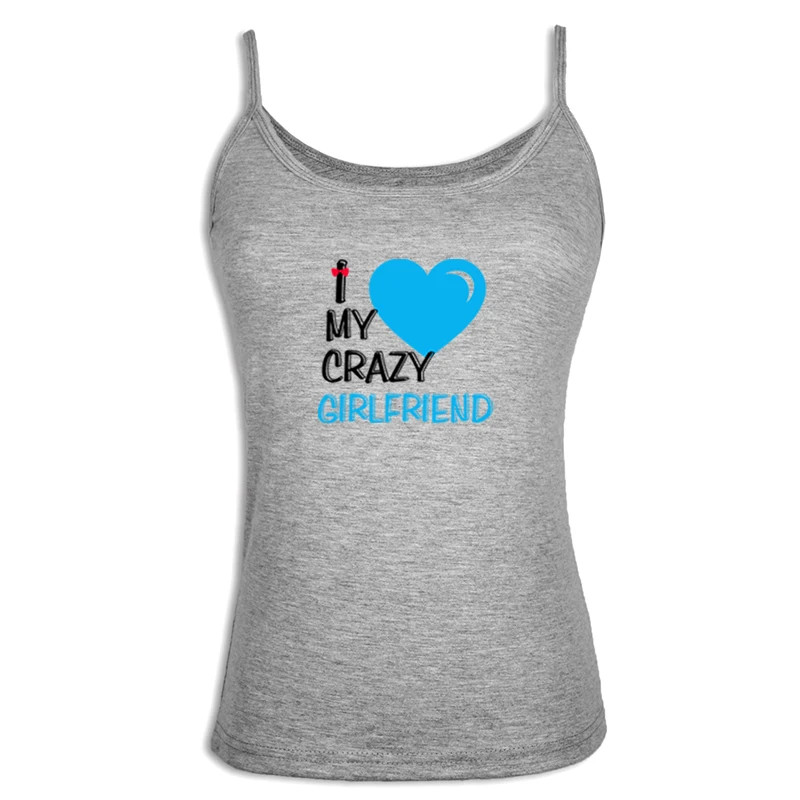 iaSingletS1407G Собака надписи MOM LOVE Heart футболки с надписью «I LOVE My Boyfriend Karma Place для грех сексуальные дамские, женские жилет из джерсовой ткани детский комбинезон из хлопка, топы на лямках - Цвет: iaSingletS1407G