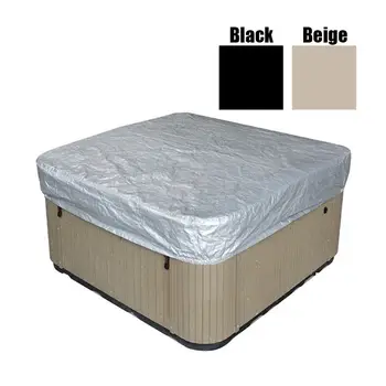 

Universal Tub Cover Waterproof Prevent Snow Rain Dust Cover NewBlack/Beige Outdoor Cover Swimming Pool Accessory 200x200x30cm