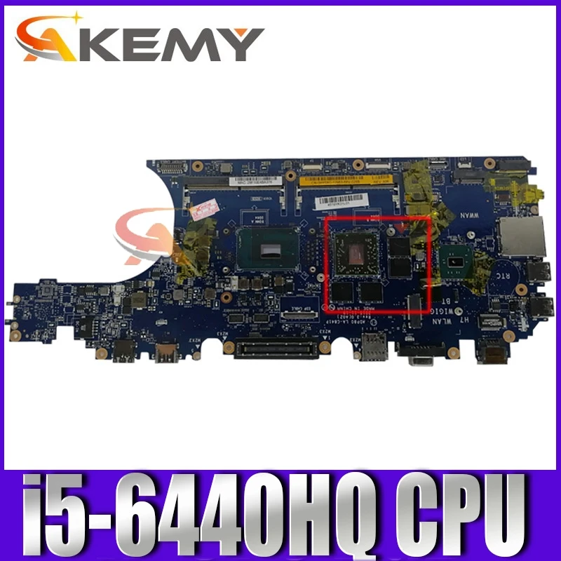 Оригинальная материнская плата для ноутбука DELL Precision 3510 E5470 i5-6440HQ CN-0P5NHC 0P5NHC LA-C841P