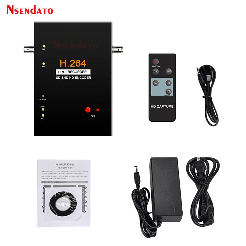 Nsendato EZCAP286 SDI HDMI H.264 Pro HDMI Recorder Box With Remote Control for  USB SD Disk SDI HD 3G Video Capture Card Encoder