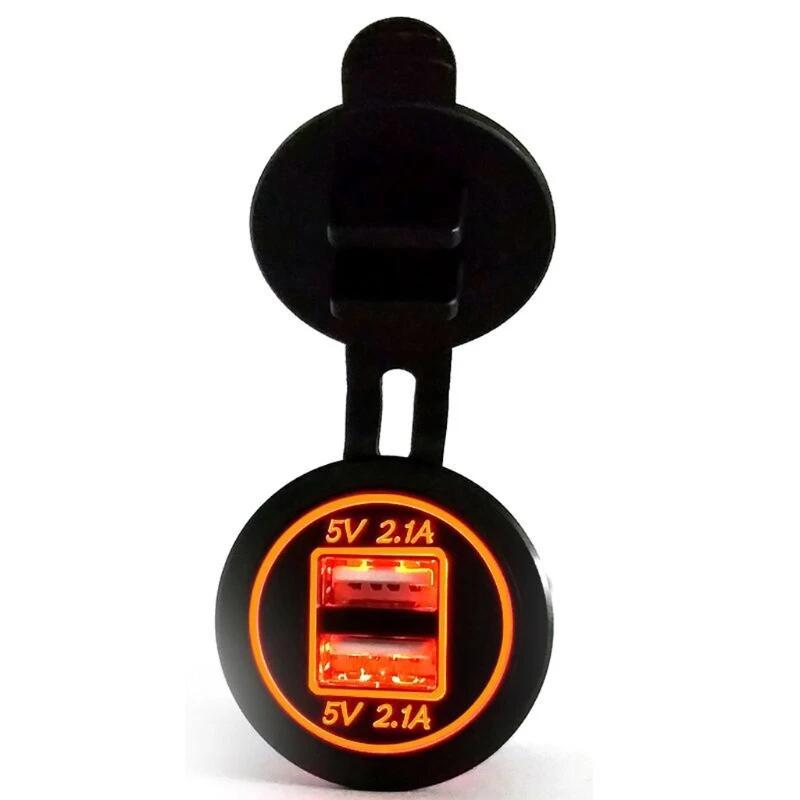 12 В/24 В двойной USB 2.1A автомобильное зарядное устройство адаптер питания для iPhone iPad Мобильный телефон gps 37MC