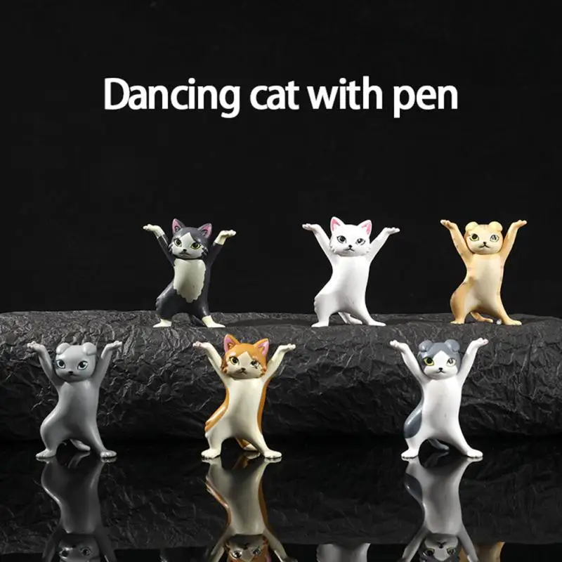 Upgrade Cat Pen Holder Cat Figure Toy Hold Everything Earphone Bracket Home Decor Birthday Christmas Gift Doll Toy sleeping cats doll cat toy ornaments cat figurine decoration cat figurines miniature figurines ornament crafts miniature ornament