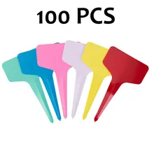Label Seedling-Tray Plant-Tags Vegetable Nursery Waterproof T-Type 100PCS for Colorful