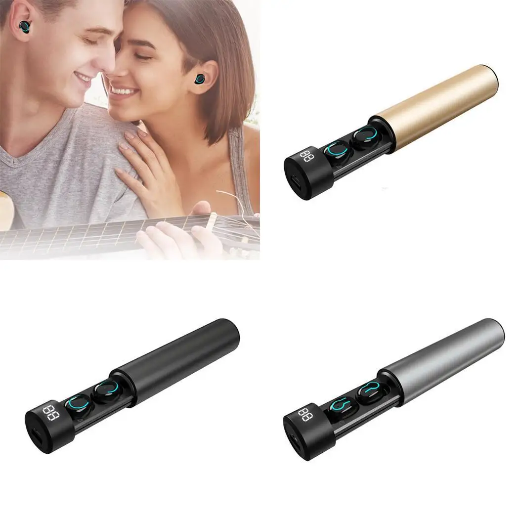 Мини Портативный Bluetooth в уши стерео беспроводные наушники 50 мАч 5 В/100 мАч с 450 мАч 120 ч зарядка IPX6 чехол