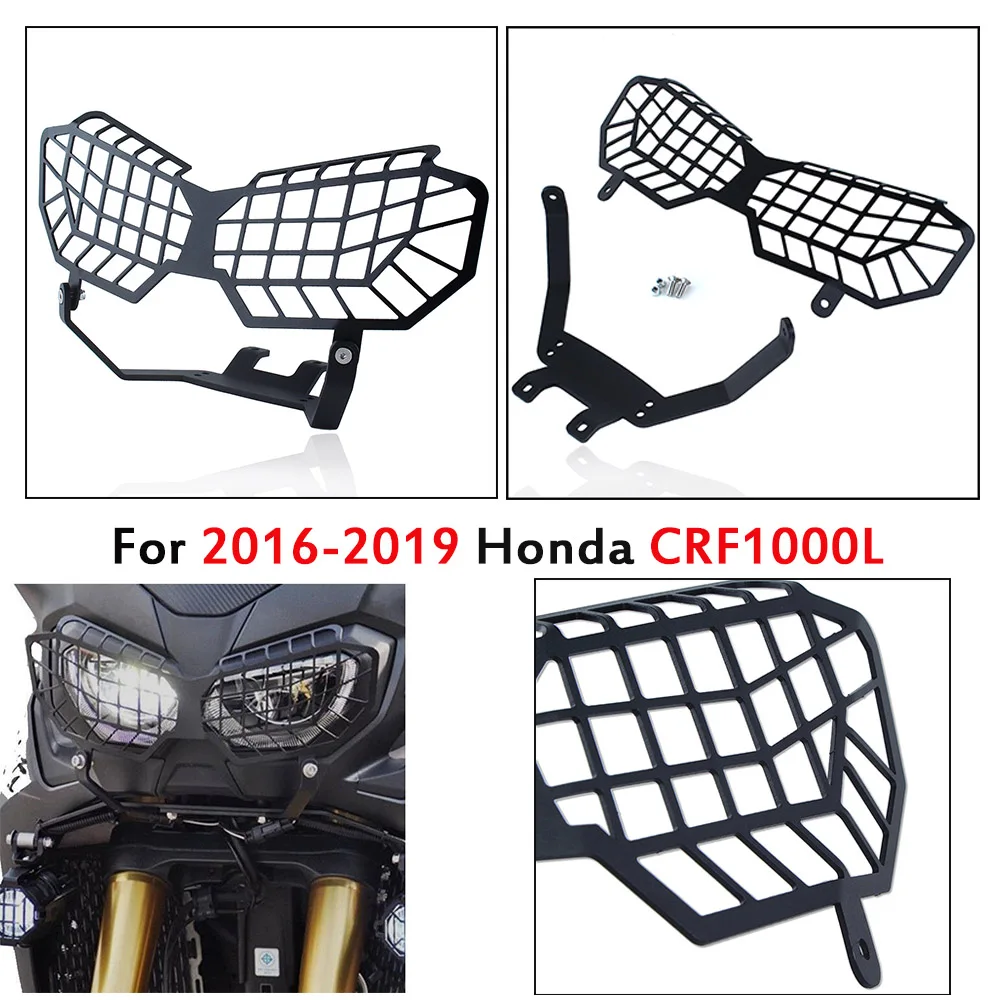 CRF 1000L Передняя сетка из нержавеющей стали для фар Защитная крышка для гриля линзы для- Honda CRF1000L Африка Твин 17 18