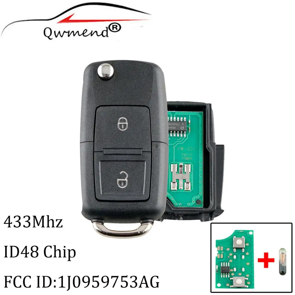 2BT дистанционный ключ для vw 1J0959753AG VW Volkswagen Golf MK4 транспортер поло T5 Автомобильный