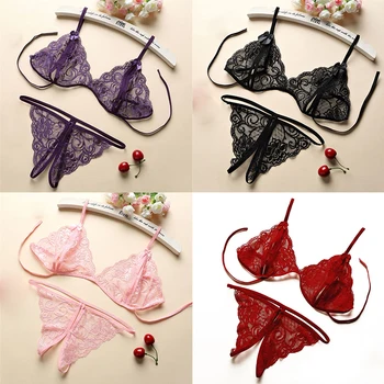 

Femme Sexy Lingerie Set Push Up Bra And Panty Set Lace Underwear Transparent Bra Set Bras For Women Conjunto Lenceria Vintage Bh