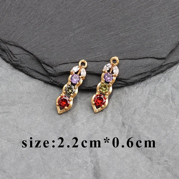 GUFEATHER M593, ювелирные аксессуары, 18k позолоченные, diy циркон кулон, ручной работы, Ушная цепочка, diy серьги, изготовление ювелирных изделий, 6 шт./лот - Цвет: M59308
