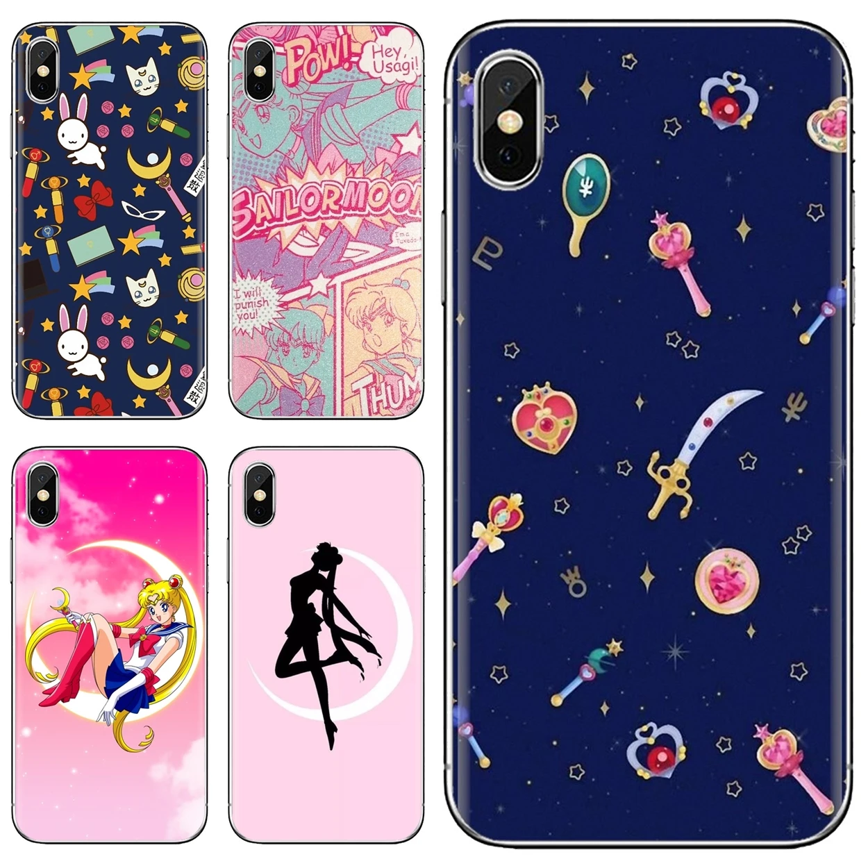 Мягкий кожаный чехол для BQ BQS S 5059 5035 6040L HTC U11 U12 Plus LG K10 K8 K7 K4 Сейлор Мун парусник