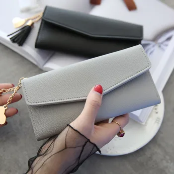 

Multifunction Clutch Wallets for Women Coin Purses Phone Card Holder PU Leather Female Lady Large Capacity Fashion Tassel Wallet
