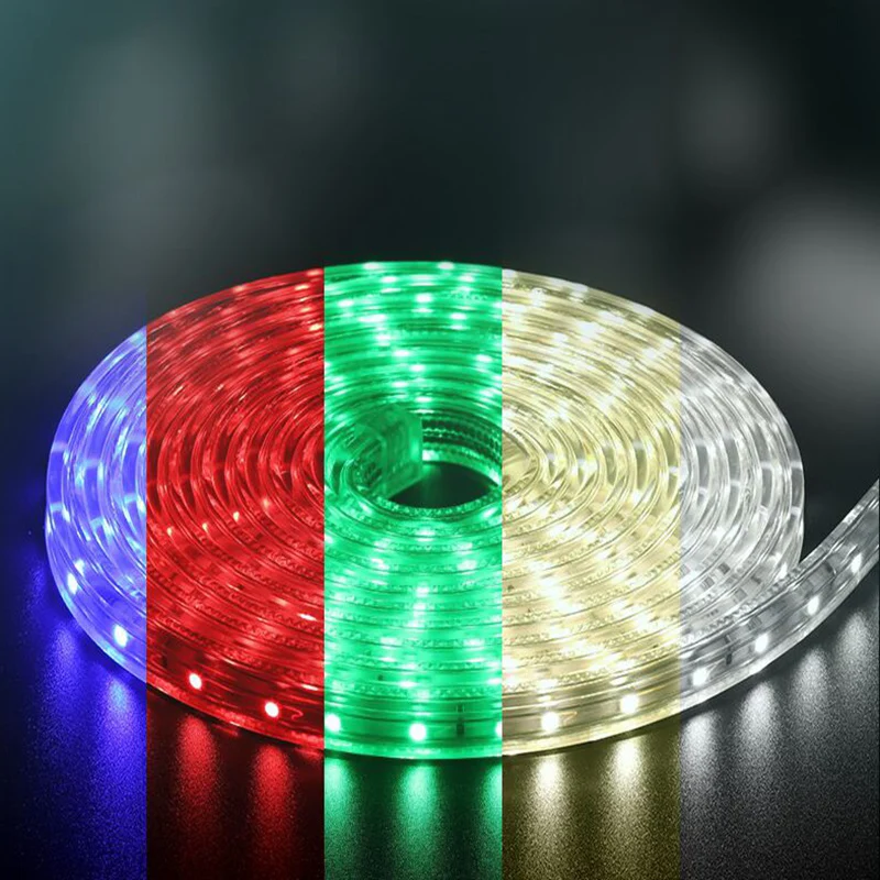 #cheap DHL 100M LOT LED Strip 3528 Waterproof 220V IP67 High Voltage LED Flexible Light white warm white red green bar light color