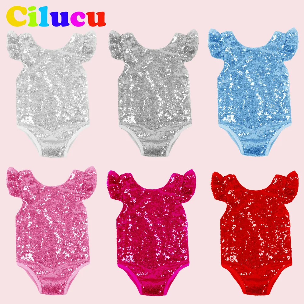 sequin baby romper