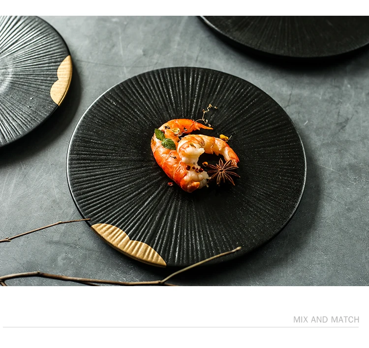 Японский стиль плоская тарелка домашняя керамическая тарелка блюдо суши сашими набор обеденная тарелка, столовая посуда