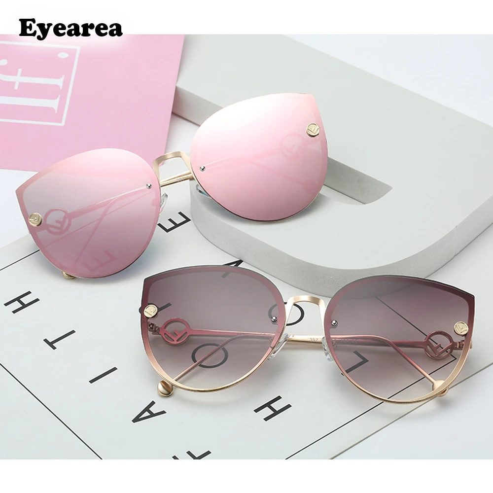 Brand Cat Eye Sunglasses Women Design Metal Frame Mirror Sun Glasses Vintage Rimless Gradient Glasses For Female
Brand Cat Eye Sunglasses Women Design Metal Frame Mirror Sun Glasses Vintage Rimless Gradient Glasses For Female