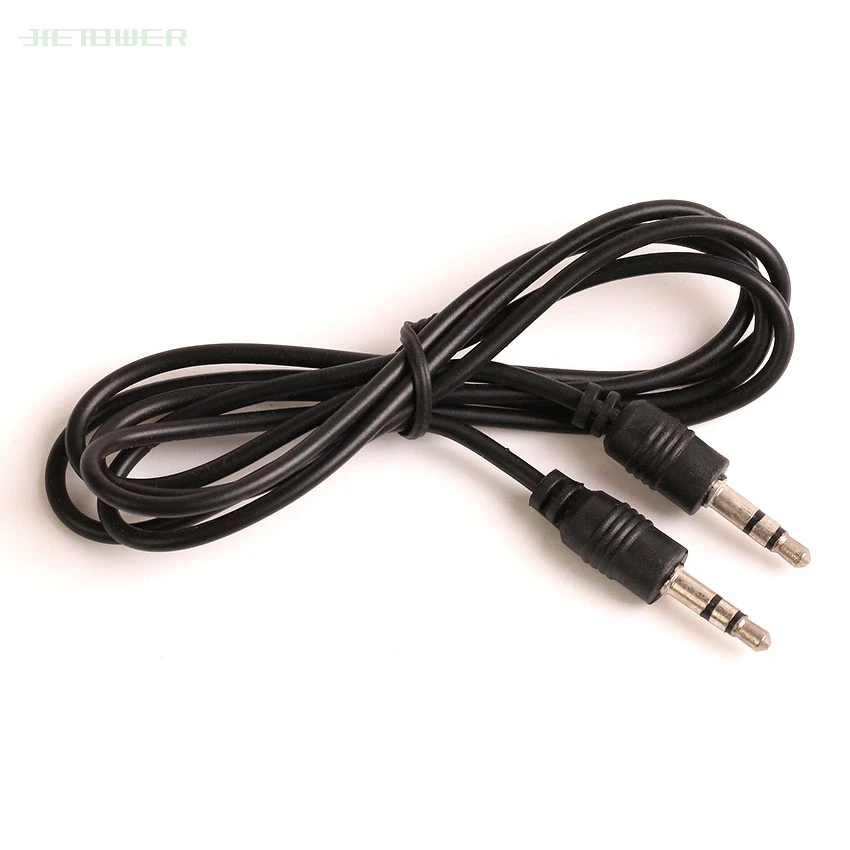 Wholesale 3 5 Mm Pin To 3 5 Mm Pin Stero Audio Cable Headphone Jack Black for Iphone Xiaomi Samsung Mobile Phone 500pcs lot