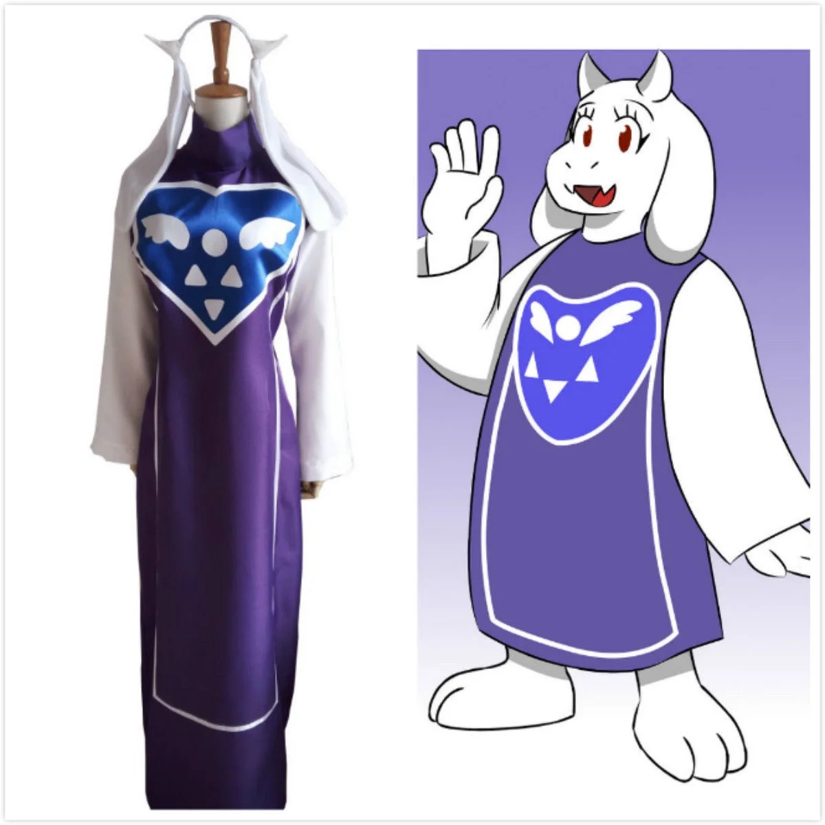 Игра Undertale Toriel косплей костюм женщины/мужчины платье Хэллоуин Карнавал представление Униформа Костюмы может на заказ