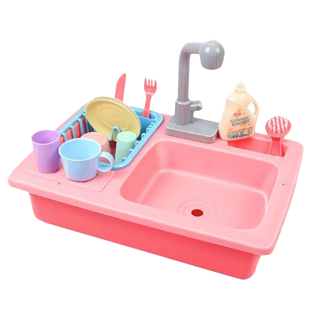 Preschool Girls Boys Simulated Kitchen Dishwasher Pretend Play Toy Kids Role Playing Game Lovely Children Gift