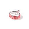 Uwin Bowknot Enamel Rings Bandana-shaped Cashew Flower Red Yellow Black Rings For Engagement Hiphop Jewelry For Drop Shipping 3