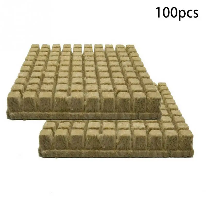 25x25x40 мм гидропонного выращивания блоки сад кубики Rockwool мини практичным швейная машина парниковых гидропоники растут посадки сжатия база - Цвет: 100 pcs