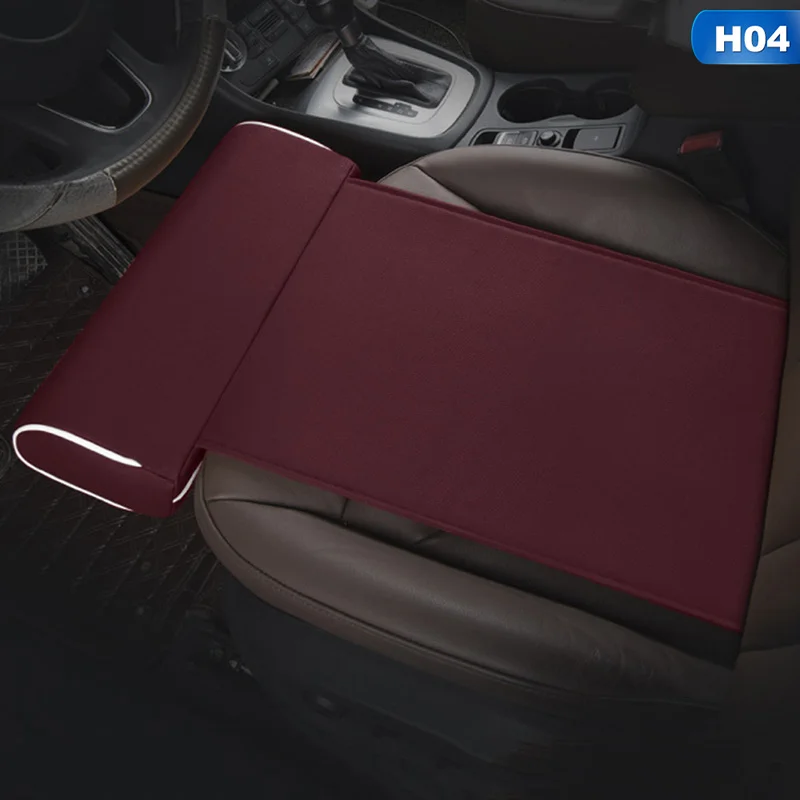 Универсальная автомобильная новая подушка для сиденья для поддержки ног Подушка для ног удлиненная подушка для сиденья автомобиля Кожаная подушка для ног наколенник - Название цвета: H04
