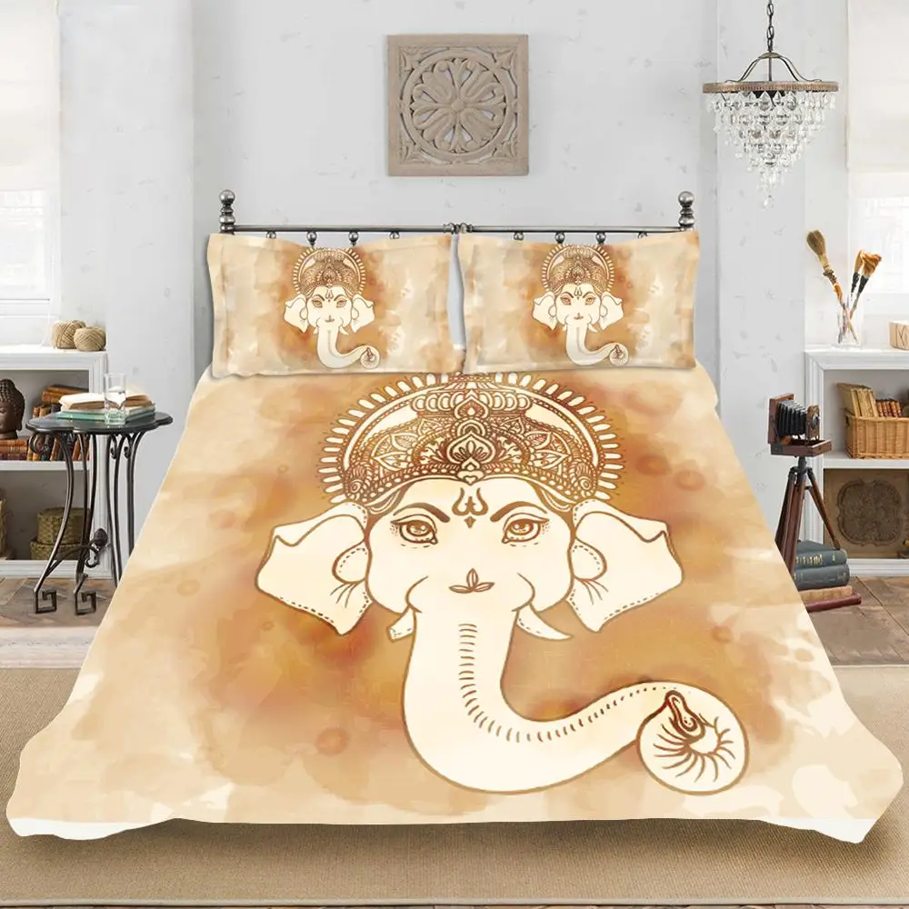 

Painted Elephant Duvet Cover 2/3 Pieces Set for Kids Adults Bedroom Dorm Durable Bedding Twin Queen King with 1/2 Pillowcases