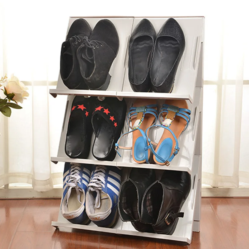 25.2*22.5*17.5cm Creative Stand-up Shoes Rack Holder Organizer Space Saving Storage Adjustable Durable