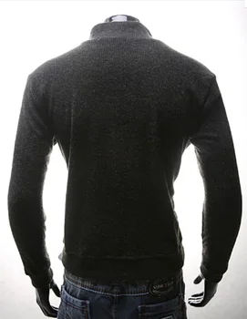 

ZOGAA 2020 Men Sweater Long-sleeved Button Knitted Shirts Large Size Double Breasted Pullovers Solid Men Winter Clothes