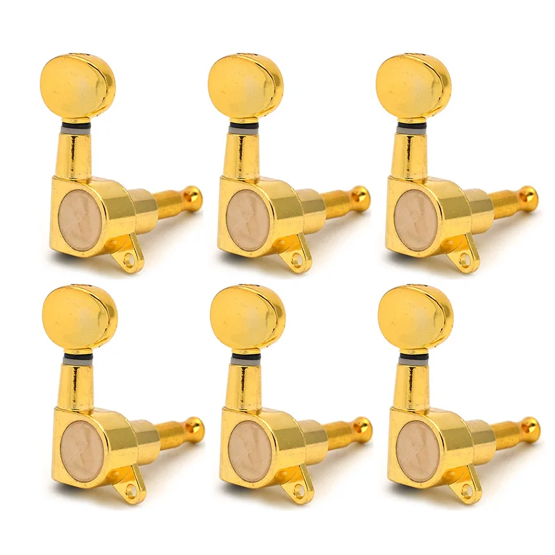 Маленькая овальная вогнутая Кнопка Sealed-gear String Tuners колышки для ключей для акустической электрогитары Gold