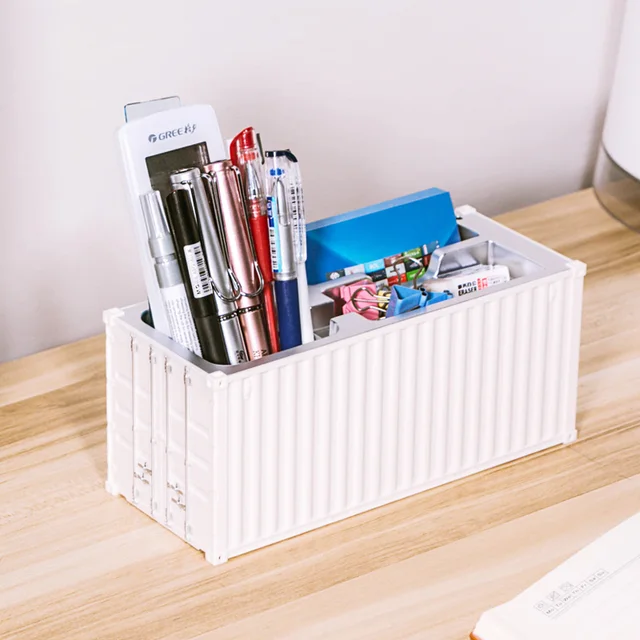 Simulation Shipping Container Model  20ft Mini Toys Logistics Container MultiFunction Pen Holder Office Must be Gift Custom LOGO White Custom made