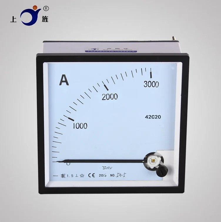 

1Pcs Pointer Type DC Ammeter 42C20 3000A 75mV ammeter