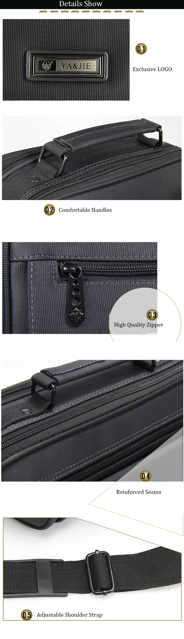 OYIXINGER 2019 новые портфели различных размеров Мужская сумка для ноутбука Высокое качество водонепроницаемый Оксфорд мужская деловая