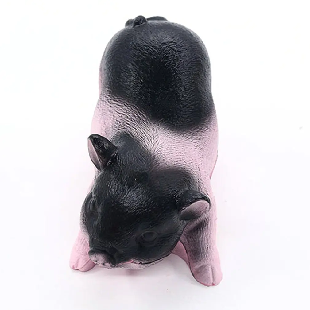 White Black Мягкая сжимающая декомпрессионная игрушка медленный отскок декомпрессионное отверстие Студенческая декомпрессия милая игрушка Моделирование свинья игрушки - Цвет: White Black