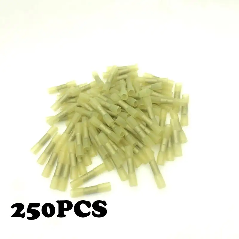 

250pcs BHT5 12-10AWG Insulated Heat Shrink Butt Connectors Wire Terminals Kit Wire