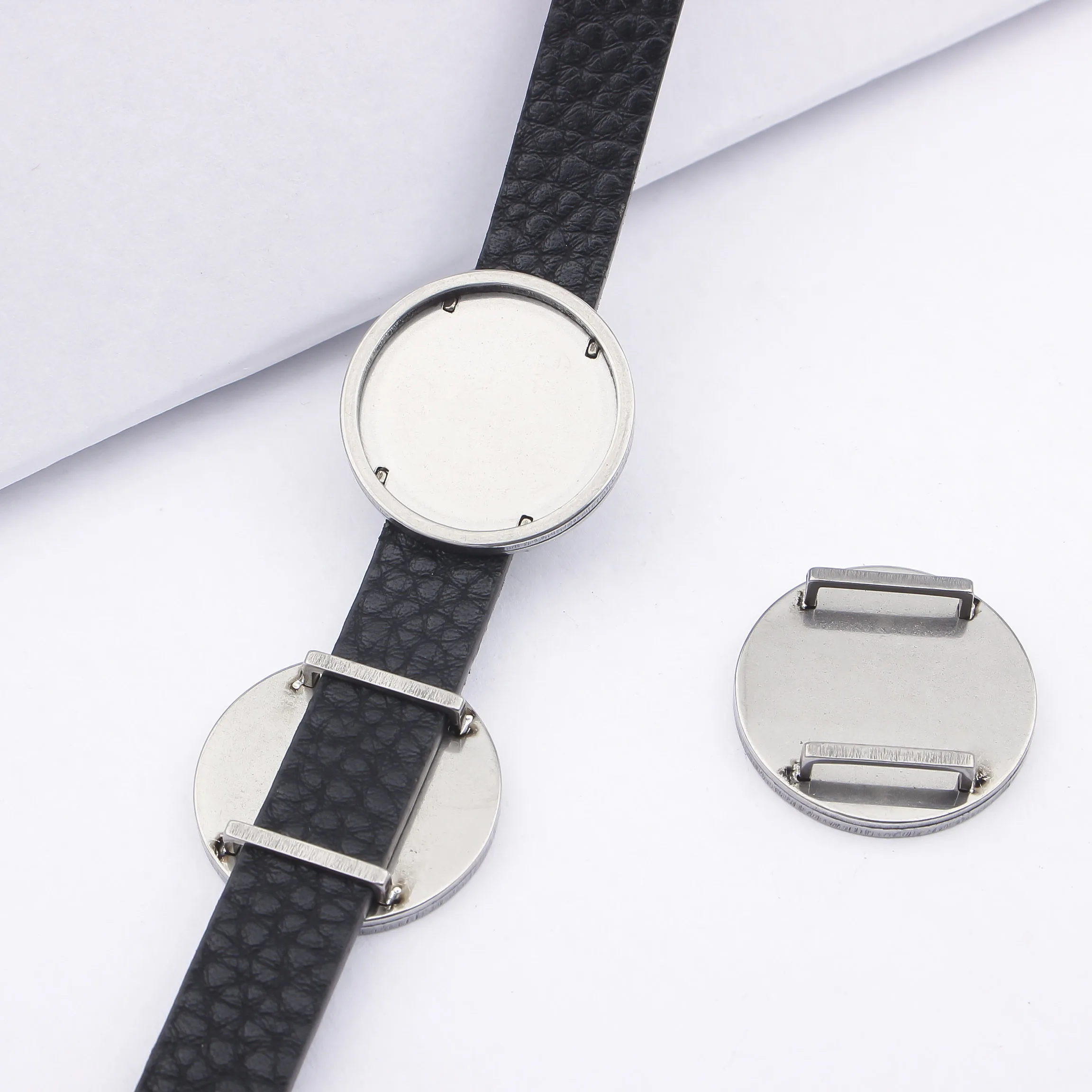 

5Pcs Stainless Steel Fit 20mm Inner Size Round Slider Cabochon Base Setting Blank Cameo Bracelet Bezel Trays Diy Jewelry Finding
