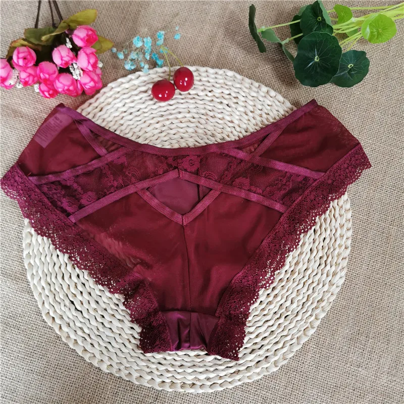 

Transparent Women Sexy Panties Lace Thongs Ultra-thin Mesh Briefs Ice Silk Seamless Breathable Underpants Soft Bow Underwear