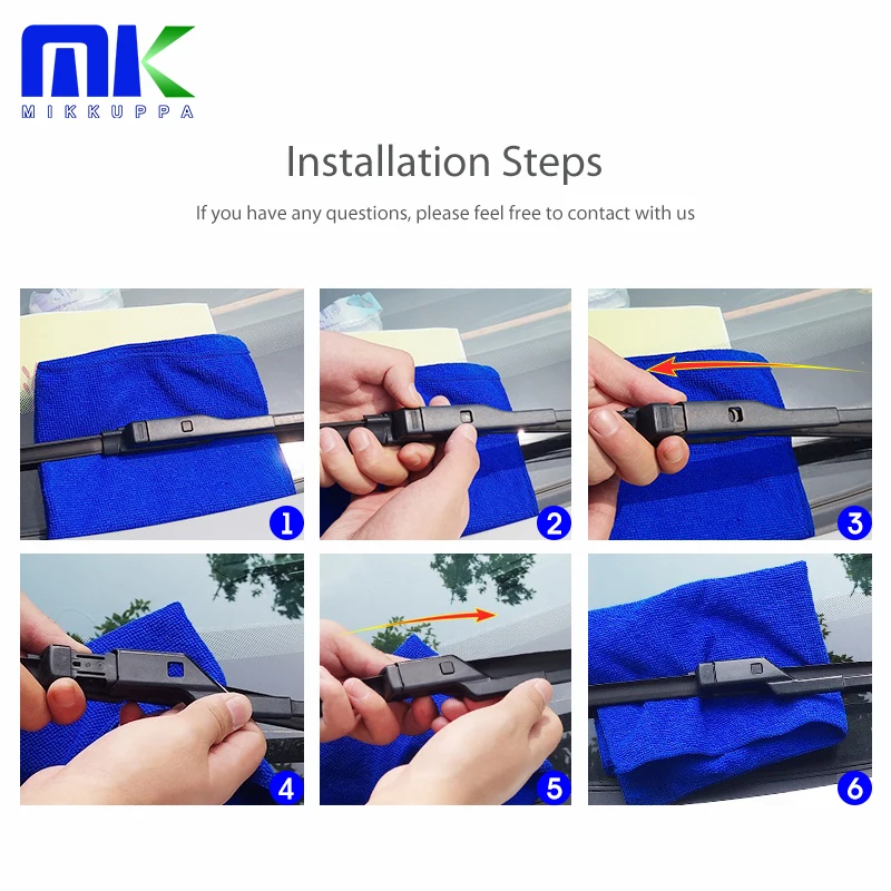 Щетки стеклоочистителя MIKKUPPA для Ford Fusion Fit Hook Arms/Pinch Tab Arm(для европейской версии и североамериканской версии